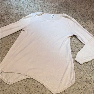 Rose gold sparkle asymmetric sweater